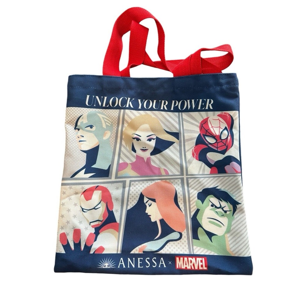 Annesa X Marvel Tote Bag Brand New Hulk Iron Man Spiderman Unlock Your Power